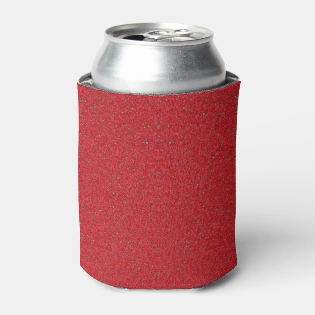 Tomato Red Noise Texture Can Cooler – Customizable (Can Front)