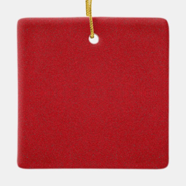 Tomato Red Noise Texture Ornament – Customizable (Front)