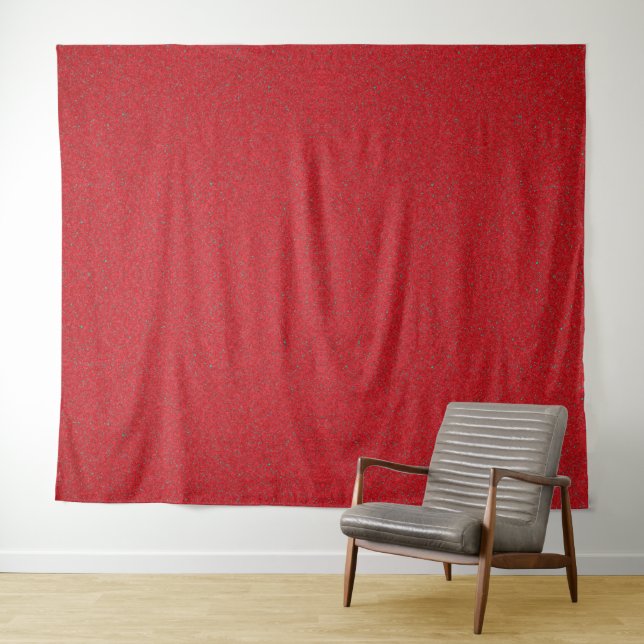 Tomato Red Noise Texture Wall Tapestry – Customize (In Situ (Horizontal))