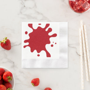 Tomato Red Paint Splash Paper Napkin – Customize