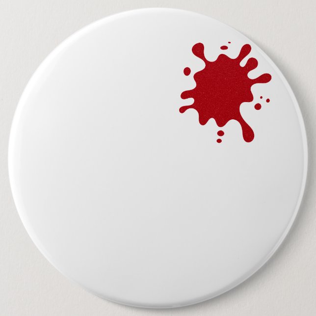 Tomato Red Splash Custom Button (Front)