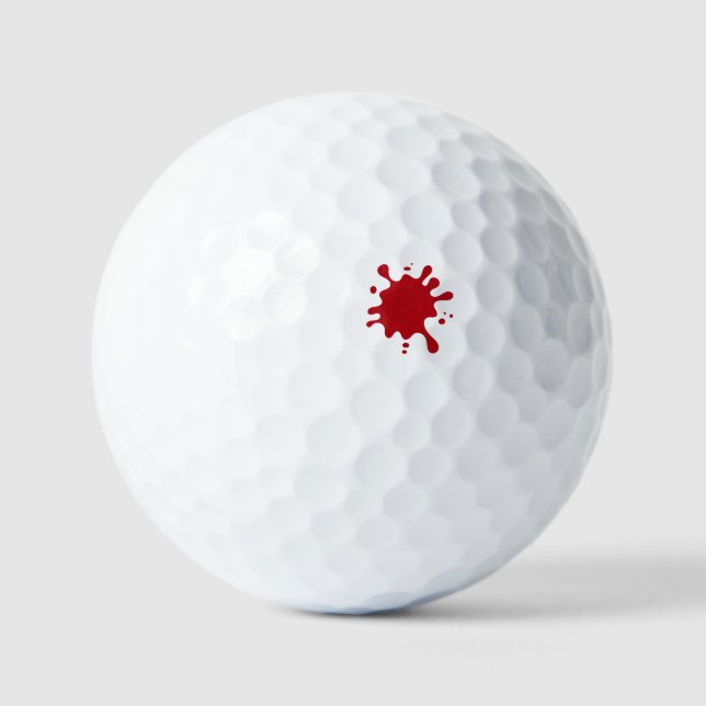 Tomato Red Splash Custom Golf Ball (Front)