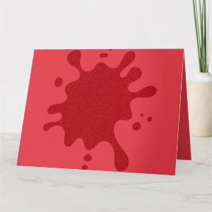Tomato Red Splash Custom Greeting Card
