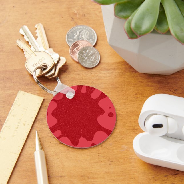Tomato Red Splash Custom Keychain (Desk)