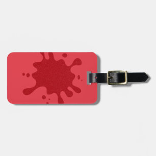 Tomato-Red Splash Luggage Tag – Customizable