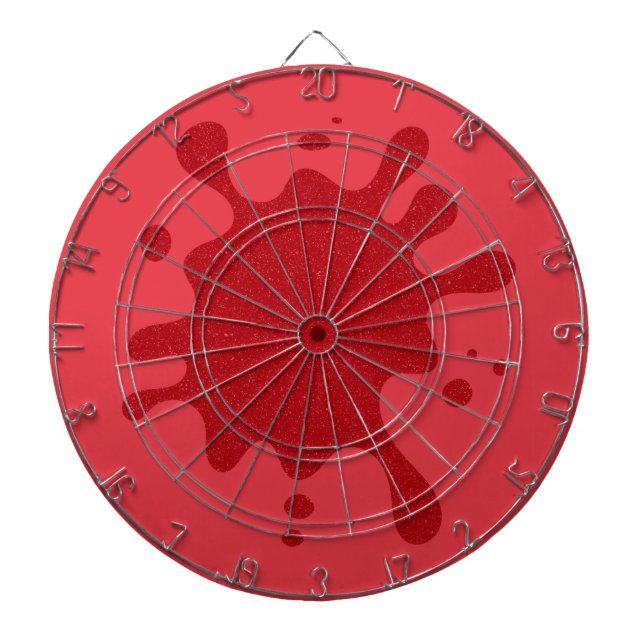 Tomato Red Splash Noise Dartboard – Customizable (Front)