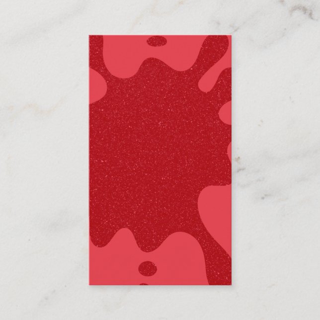 Tomato Red Splash Texture Calling Card – Customize (Front)