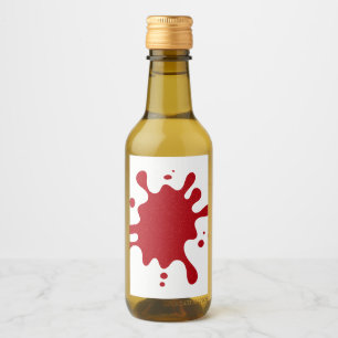 Tomato Red Splash White Label for Mini Bottles