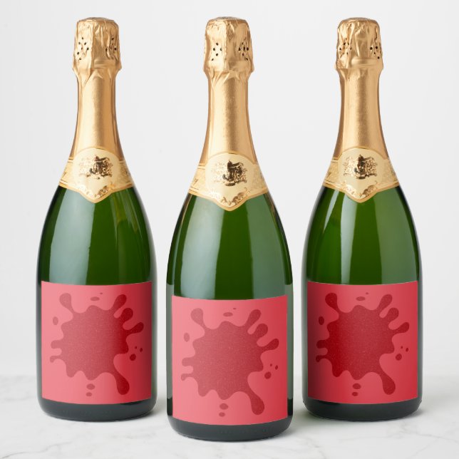 Tomato Red Splash Wine Bottle Labels – Customize (Bottles)