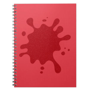 Tomato Red Splat Spiral Photo Notebook – Customize