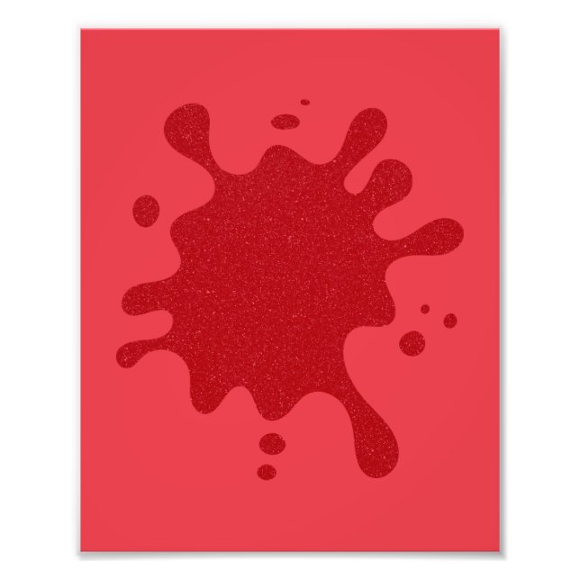 Tomato Red Splatter Art Poster – Customizable (Front)