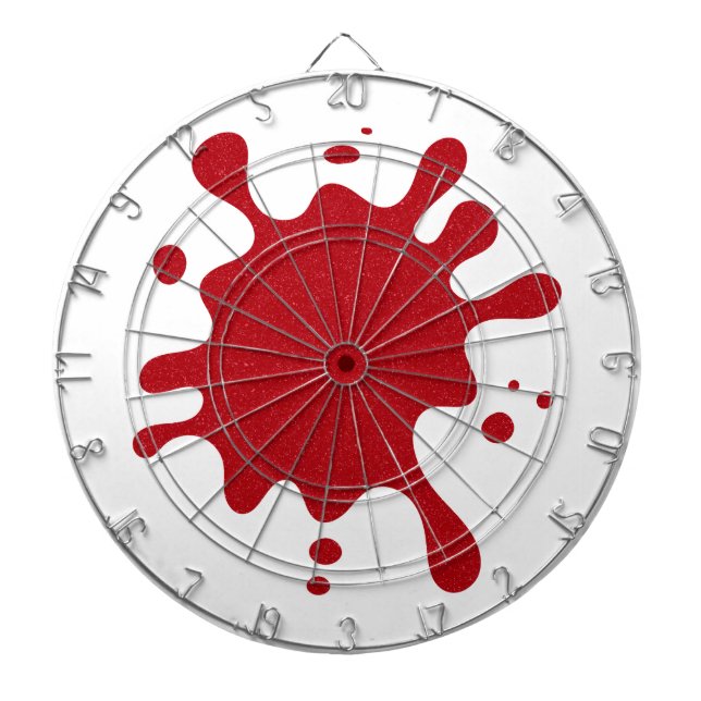 Tomato Red Splatter Dartboard – Customizable (Front)