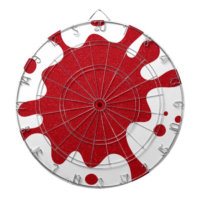 Tomato Red Splatter Dartboard – Customizable (Front)