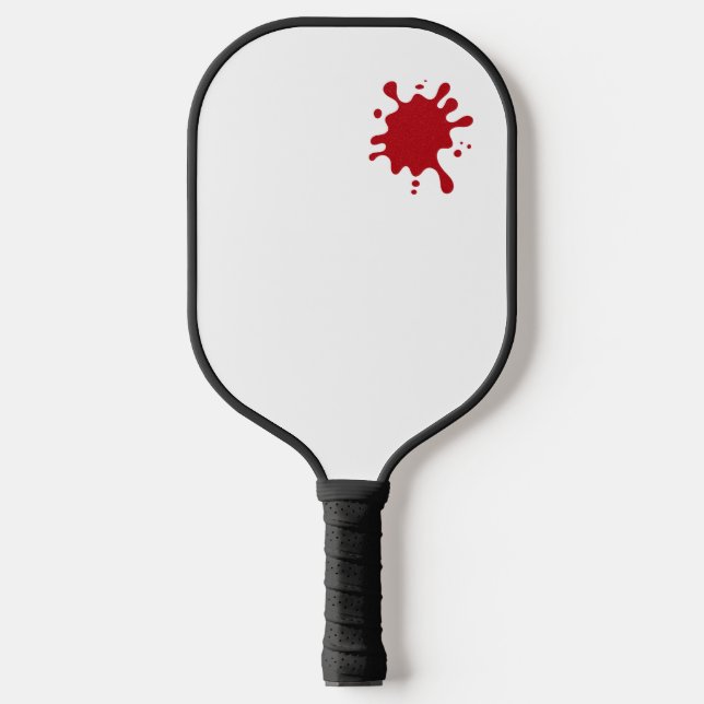 Tomato Red Splatter Pickleball Paddle – Customize (Front)