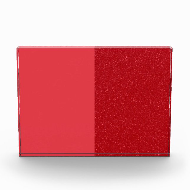 Tomato-Red Split Acrylic Photo Block – Customize (Front)