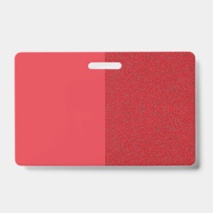 Tomato Red Split Custom Name Badge – Customizable
