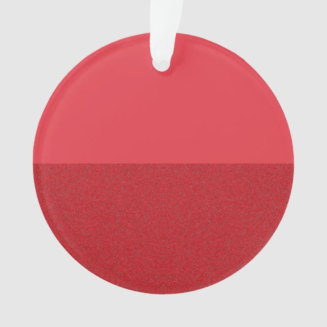 Tomato Red Split-Finish Acrylic Ornament (Custom) (Front)