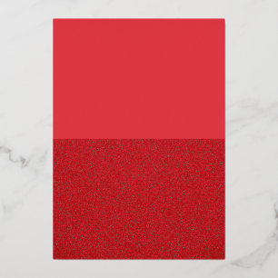 Tomato Red Split Foil Invitation Card – Customize