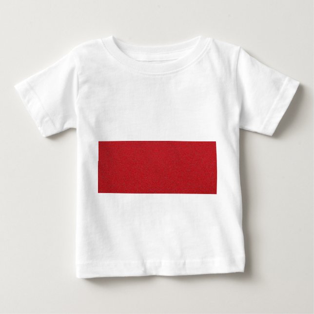 Tomato Red Split-Horizon Baby Jersey Tee (Custom) (Front)