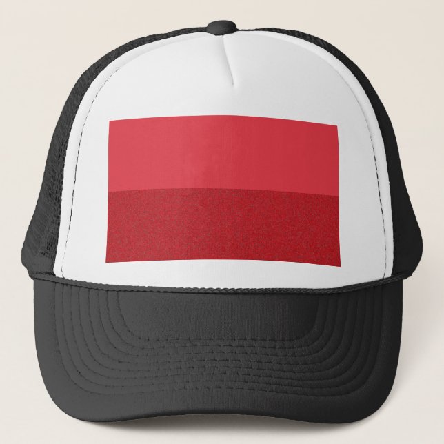 Tomato Red Split Noise Trucker Hat – Customizable (Front)