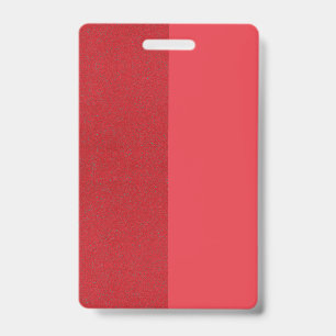Tomato Red Split Texture Badge Tag – Customizable