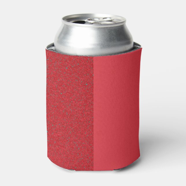 Tomato Red Split Texture Custom Drink Cooler (Can Front)