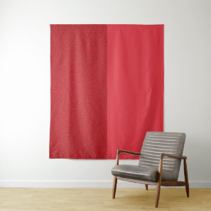 Tomato Red Split Texture Tapestry – Customizable