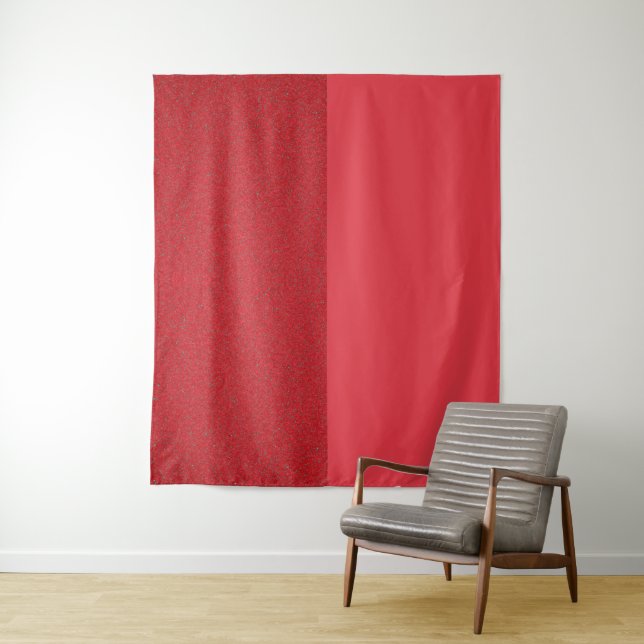 Tomato Red Split Texture Tapestry – Customizable (In Situ)
