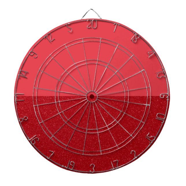 Tomato Red Split Textured Dartboard – Customizable (Front)