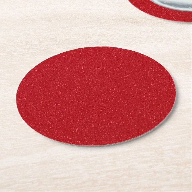 Tomato Red Static Noise Custom Coaster Set (Angled)