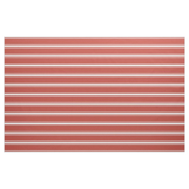 Tomato Red Stripes custom fabric (Yard)