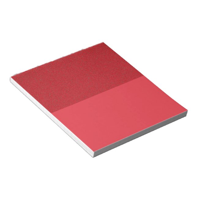 Tomato Red Textured Top Notepad – Customizable (Angled)