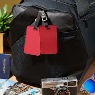Tomato Red & Textured Travel Tag Duo – Customize