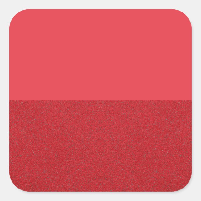 Tomato Red Two-Tone Square Sticker – Customizable (Front)