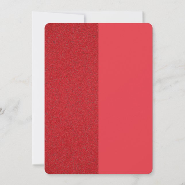 Tomato Red Two-Tone Textured Invitation - Custom (Front)