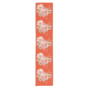 Tomato Red Wildflower Table Runner