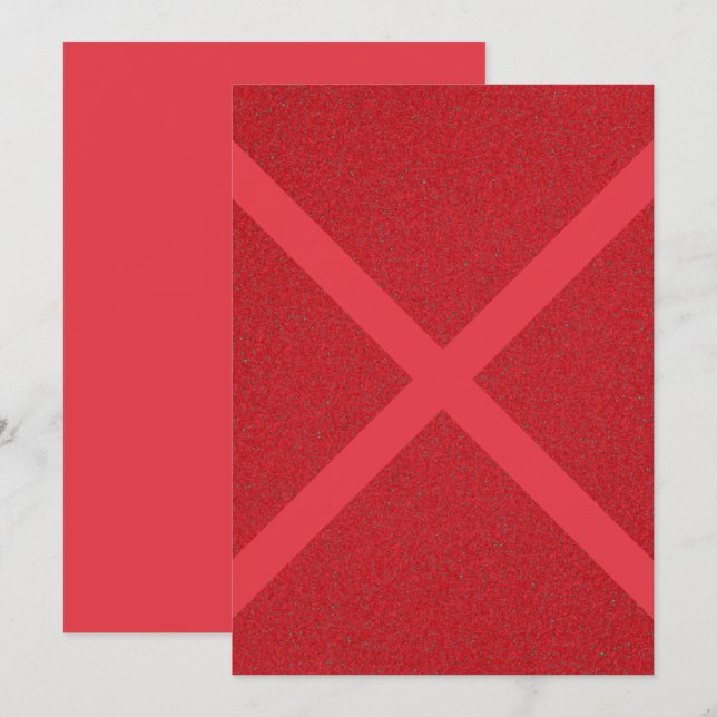 Tomato Red X-Grid Card – Customizable Design (Front/Back)