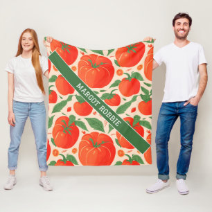 Tomato Retro Colourful Personalized Pattern Fleece Blanket