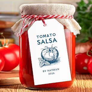 Tomato salsa custom colours gift tags