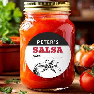 Tomato Salsa sticker with modern design