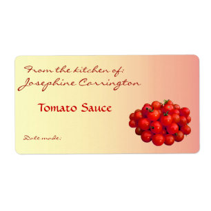 Tomato Sauce Canning Labels