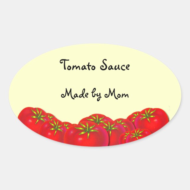 Tomato Sauce Custom Canning Labels (Front)
