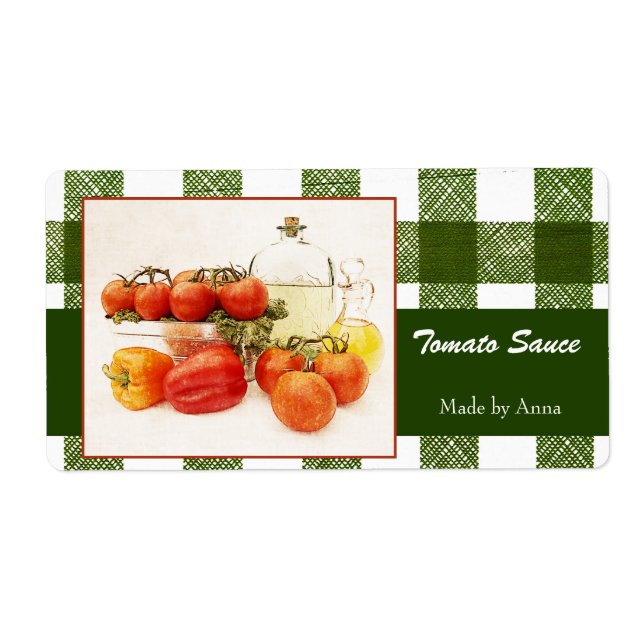 Tomato sauce food labels (Front)