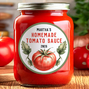Tomato Sauce vinage style canning Classic Round Sticker