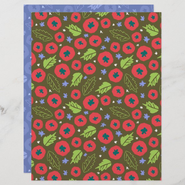 Tomato Scrapbook Paper (Front/Back)