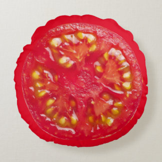 Tomato Slice  Round Pillow