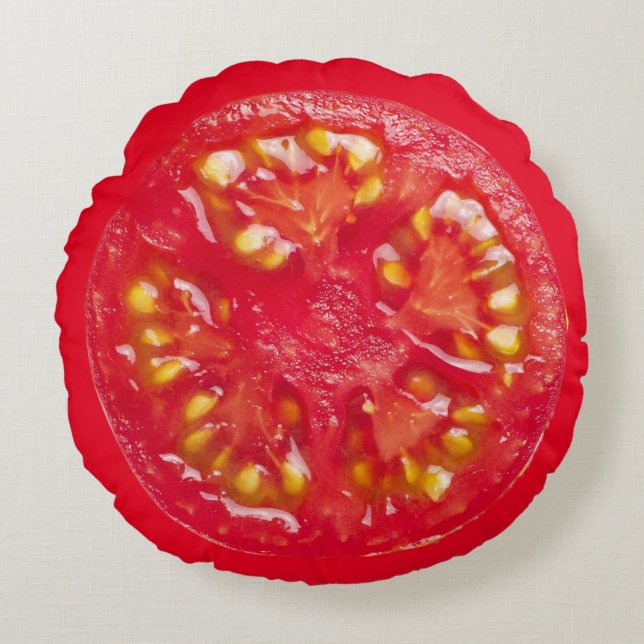 Tomato Slice  Round Pillow (Front)