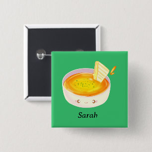 Tomato Soup And Grilled Cheese Sandwich 2 Inch Square Button