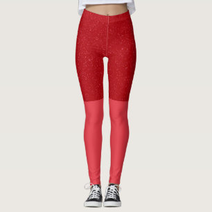 Tomato Speckle Top Panel Leggings – Customizable