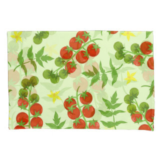 Tomato Tango: Vintage Vegetable Print Pillowcase